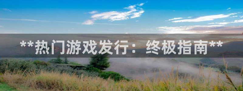 门徒娱乐平台下载安卓：**热门游戏发行：终极指南**