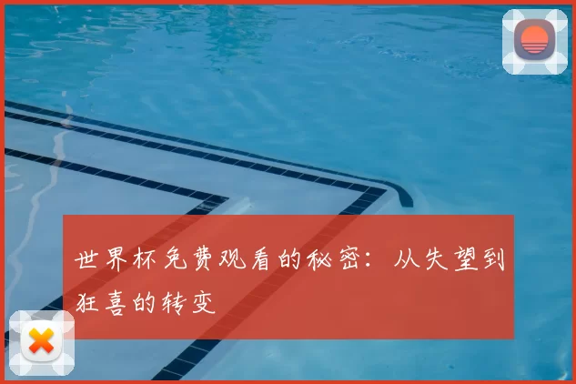 世界杯免费观看的秘密:从失望到狂喜的转变